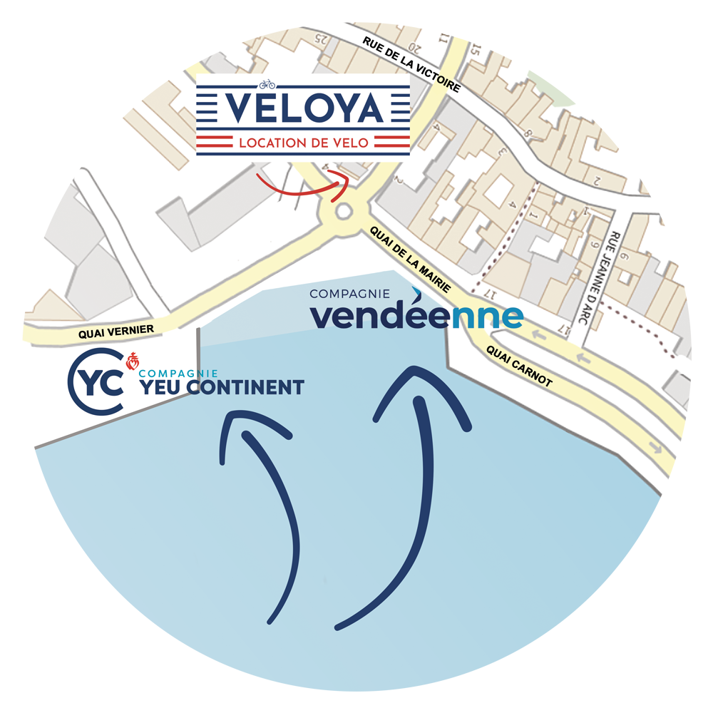 Carte du port de l'île d'Yeu